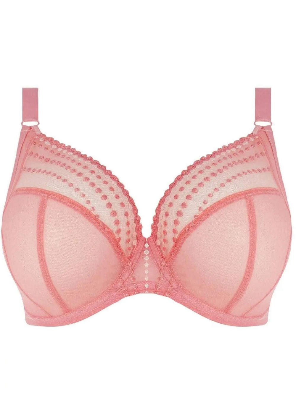Elomi Matilda Plunge Bra Rose Underwire Convertible EL8900 Size UK 42E US 42DDD